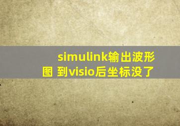 simulink输出波形图 到visio后坐标没了